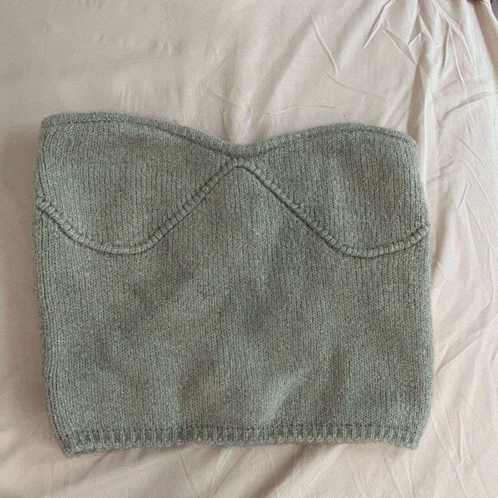 Zara strapless wool top
